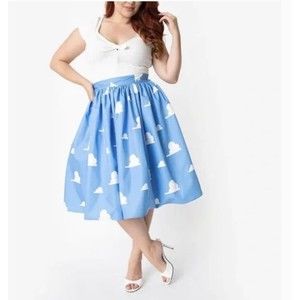 UNIQUE VINTAGE TOY STORY CLOUD SKIRT SZ M Cosplay Costume Pockets Disney